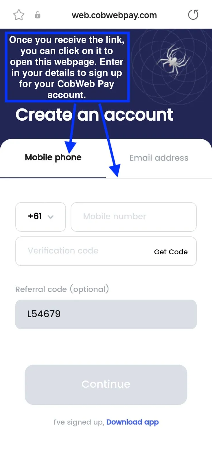 App referral campaign | CobWeb Pay